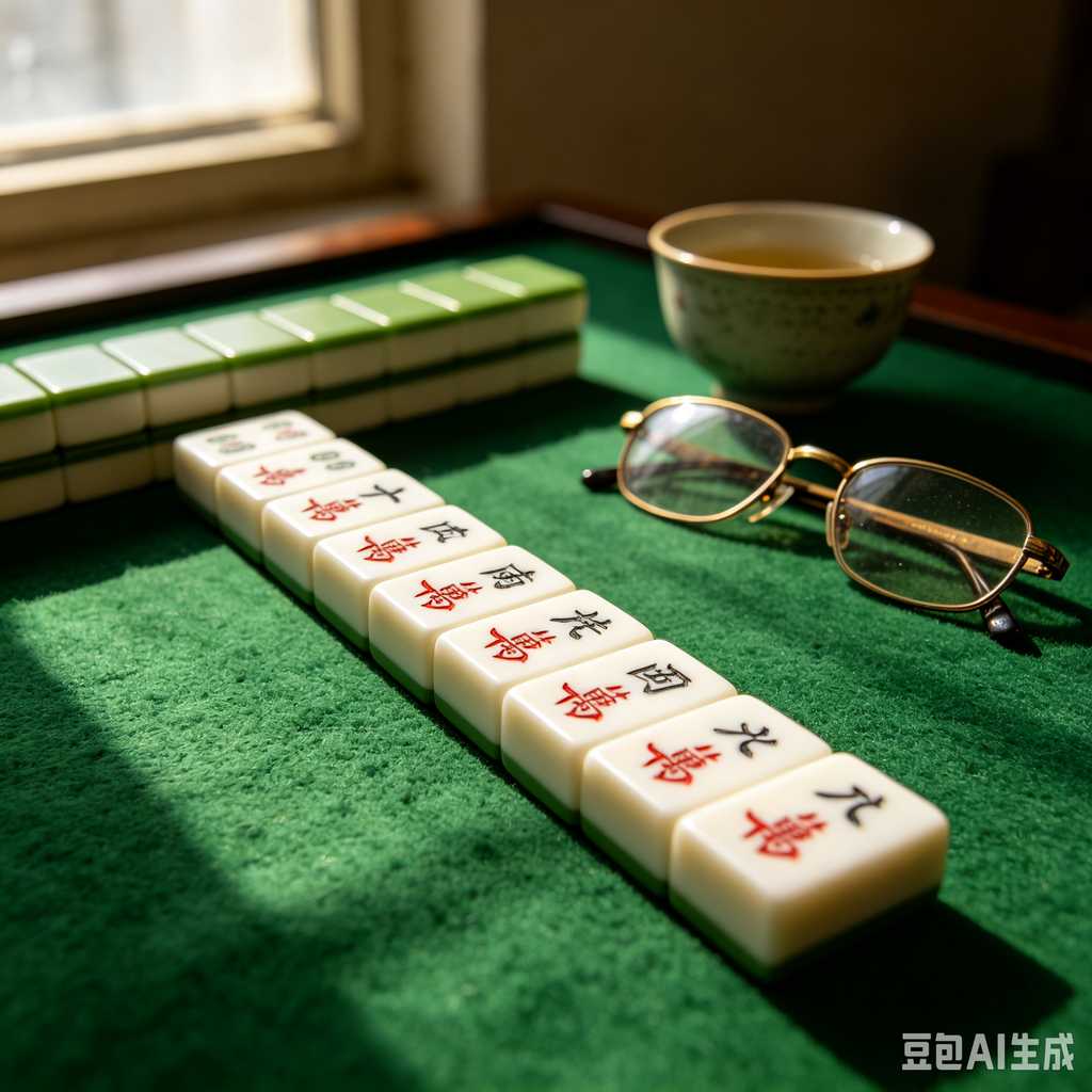 bamboo wood mahjong set